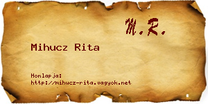 Mihucz Rita névjegykártya